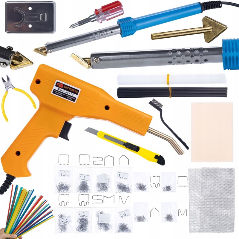 Rosfix Blue Lark 80 W BL80W Lötkolben mit Zubehörset Electric S Series + Tacker 200 Heftklammern + 800 Heftklammern + Prowelder Kit Mini