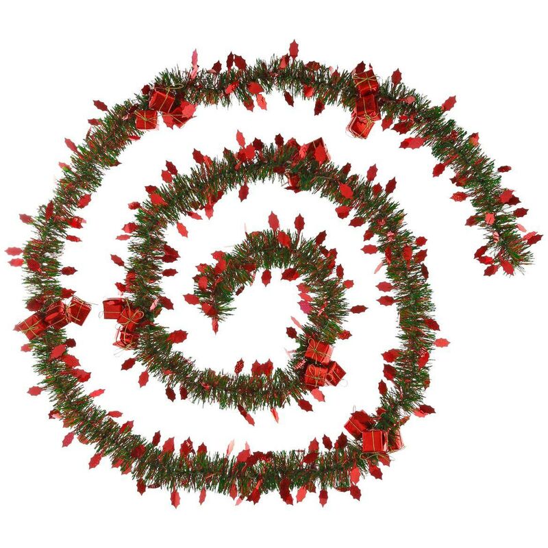 Girlande Stechpalme rot 10cmx2,7m 4-lagig grün - Weihnachtsgeschenke