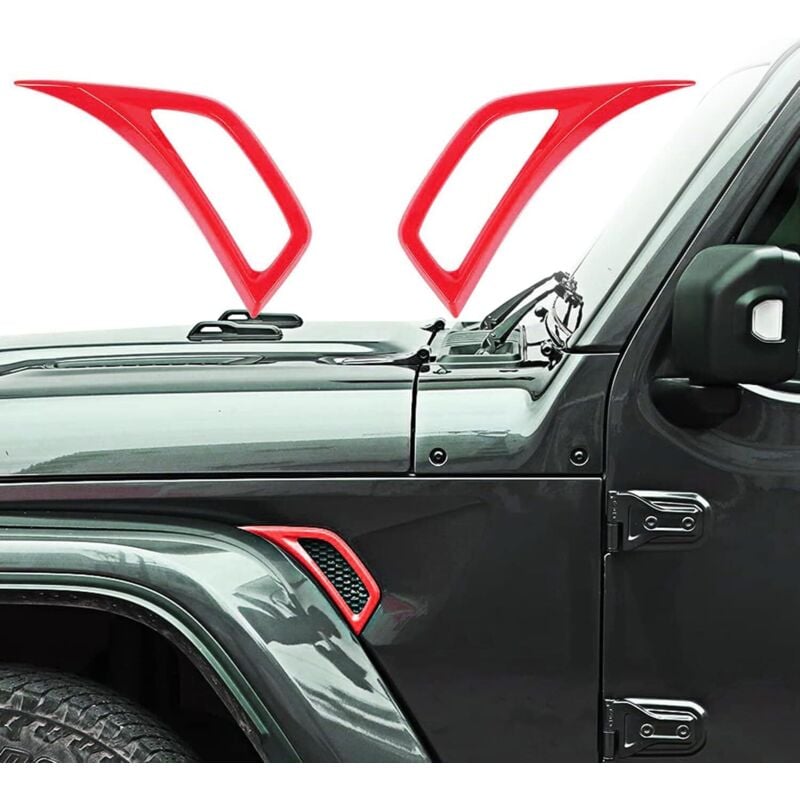 Linghhang - Roter ABS-Auspuff-Trimmaufkleber für Jeep jl Wrangler 2018 2019 2020 Jeep Wrangler Zubehör