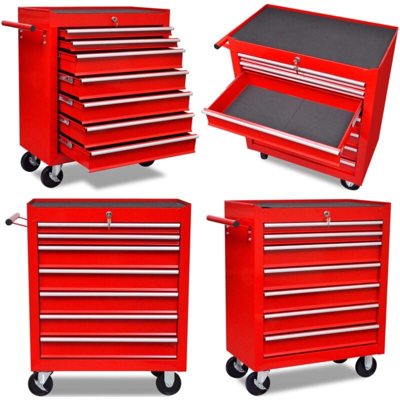 Roter Werkstattwagen 7 Schubladen - Werkstatwagen - Werkstattwagen - Home & Living