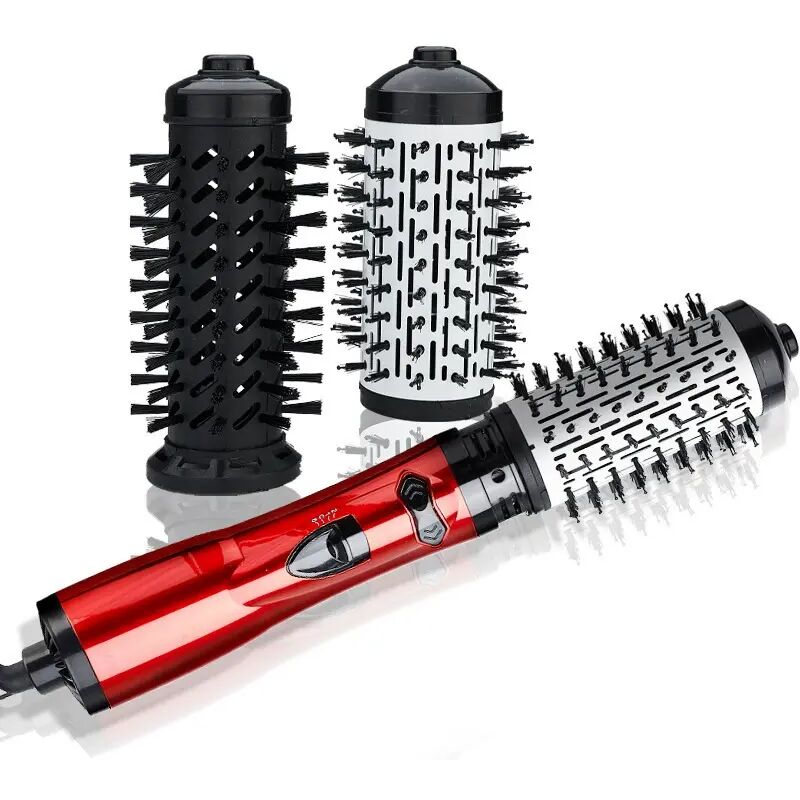 Rotierende Trocknerbürste – Haarbürste für elektrische Haartrockner 3-in-1-Haartrocknerbürste Glätteisen mit 3 Temperaturstufen für Frauen und Mädchen