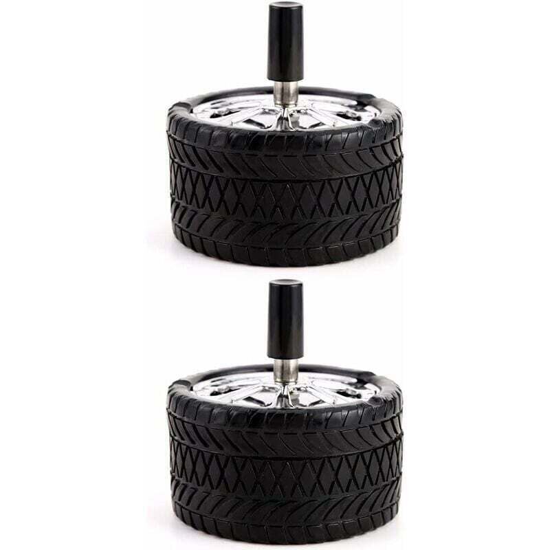 ZVD - Rotierender Aschenbecher, sl.gt 2 Stück winddichter Aschenbecher, Reifenaschenbecher, moderner Aschenbecher, drehbarer Aschenbecher aus