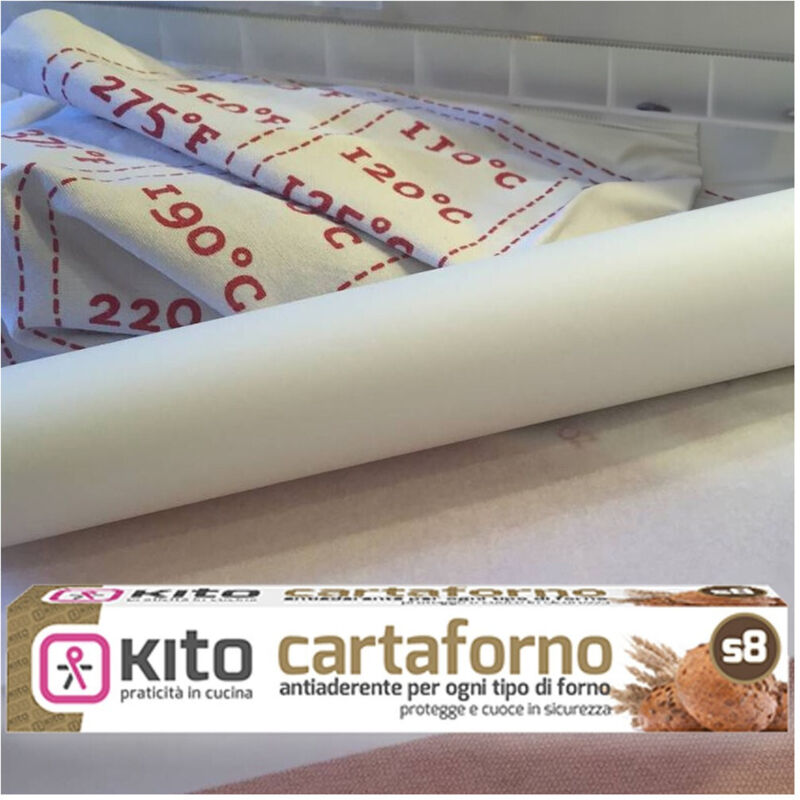 Trade Shop Traesio - Trade Shop - rotolo bobina carno S8 41GR/MQ für lebensmittel 3 mt 280° für biscotti -
