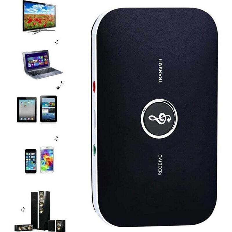 RT-B6, trasmettitore e ricevitore Bluetooth 2 in 1, adattatore audio wireless con audio da 3,5 mm Audio Hi-Fi per Smartphone-TV-PC