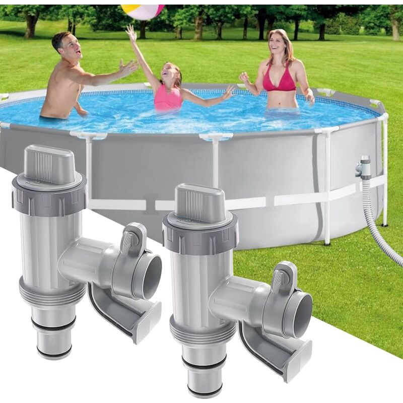 Pool Faucet Plus für oberirdische Pools, 2-in-1-Kolbenventil-Ersatzteile und Pumpe für oberirdische Pools
