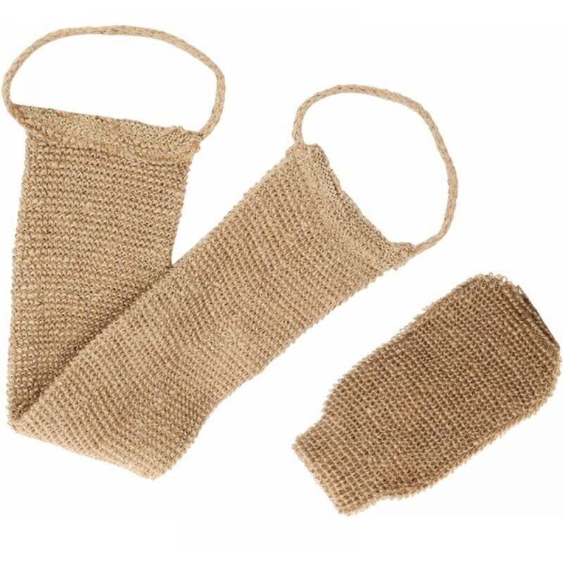 Rückenwaschgürtel, Peeling-Schwamm, 2-seitiger Rückenmassagegürtel mit natürlichem Hanf-Peelinghandschuh für den Körper von Frauen und Männern, für