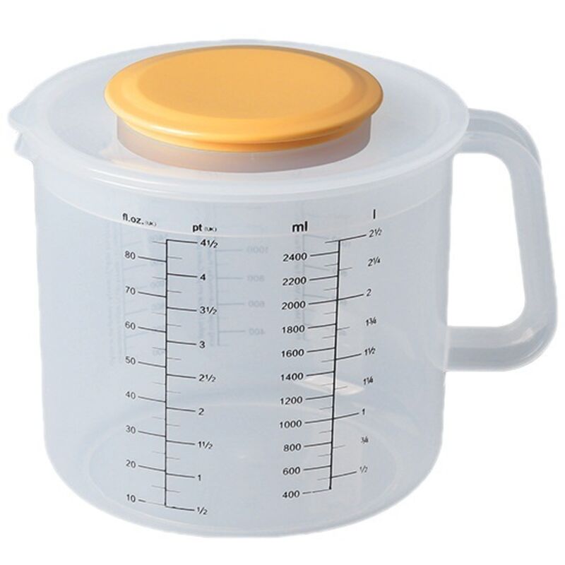 Rührschüssel mit Deckel, Messbecher aus Kunststoff mit Griff, Salatschüssel mit Messskala, Backutensilien