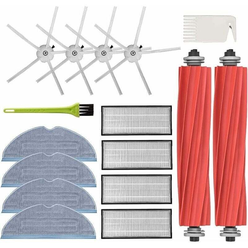 SNQ - rukhool 6-teiliges Ersatzzubehör für Roborock S7 S7 Plus S7 Max, Ersatzzubehör für Roborock S7 T7s T7s Plus Robot Aspirateur Kit 3-teilig