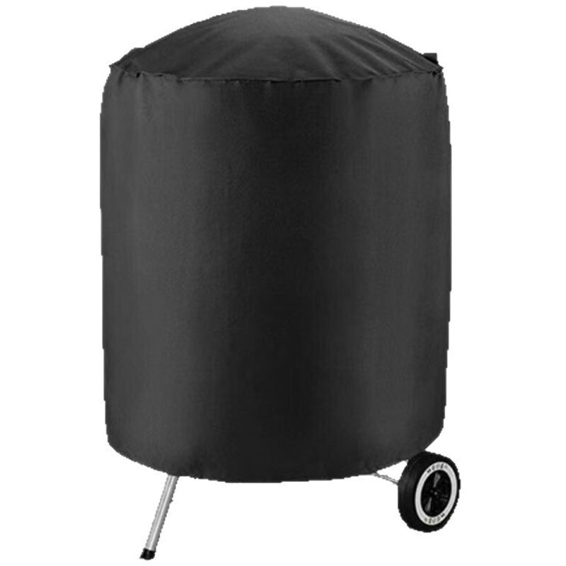 Runde Abdeckung für Holzkohlegrill, farbecht, UV-beständig, kleine Größe, wasserdicht und wetterfest, geeignet für Holzkohlegrills – 62 x 105 cm