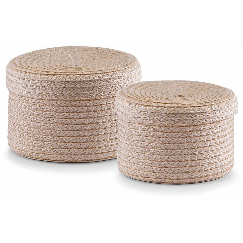 Runde Körbe für Zubehör, Kleinteile - 2 Stück im Set, grüne Farbe Zeller