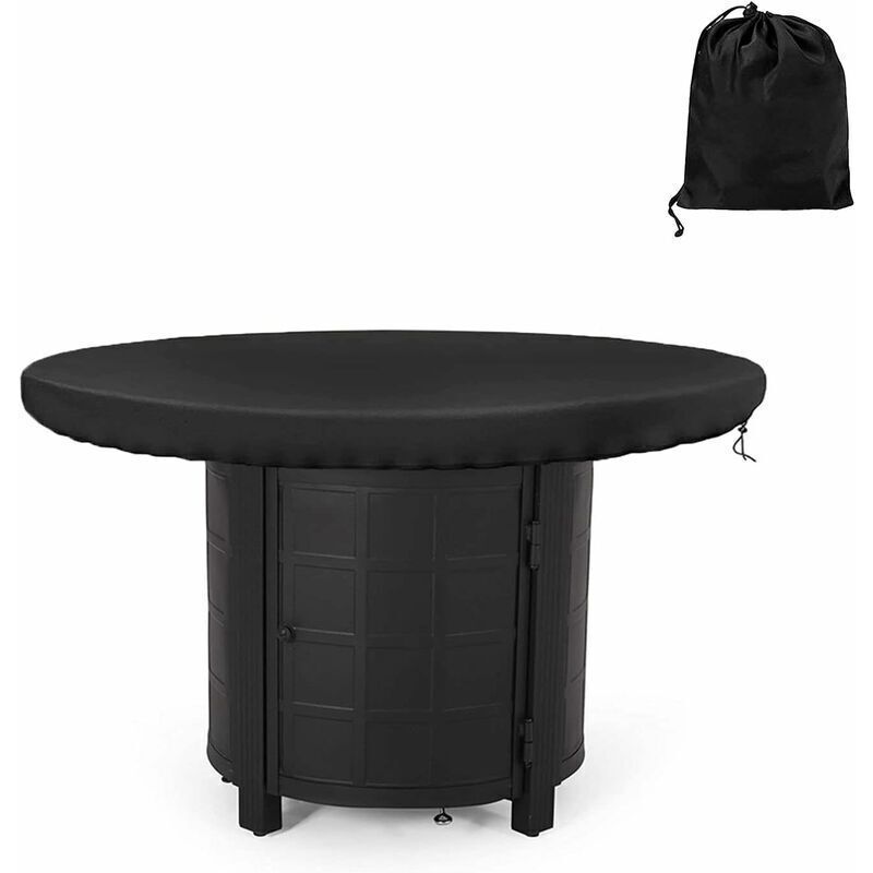 Runde Schutzabdeckung für Kochfeld, wasserdicht, UV-beständig 420D, für Kochfeld und Grillplatte, schwarz (Durchmesser 100 cm)