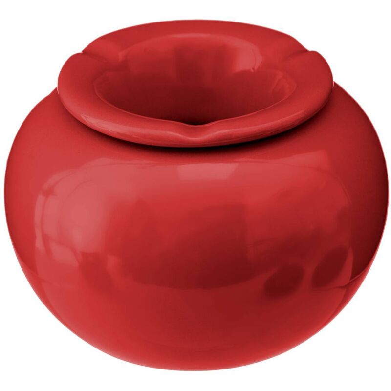 Runder Aschenbecher Alicia aus Keramik D15cm - Rot