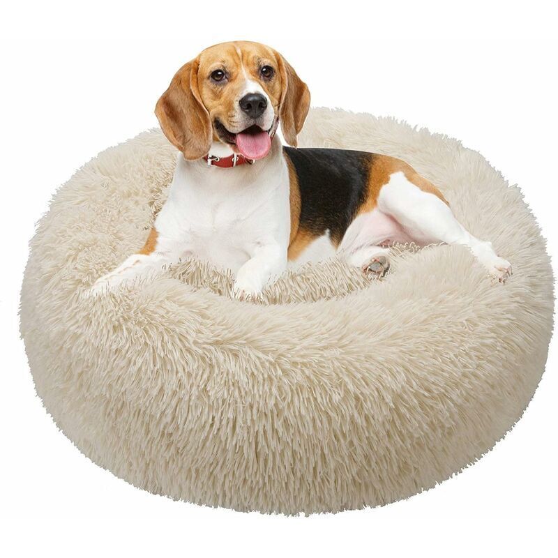 Rundes Hundebett, Katzenkissen, Donut-Bett, Hundebett für Katzen, extraweiche, bequeme und niedliche Hunde, Kissen für Katzen und kleine mittelgroße