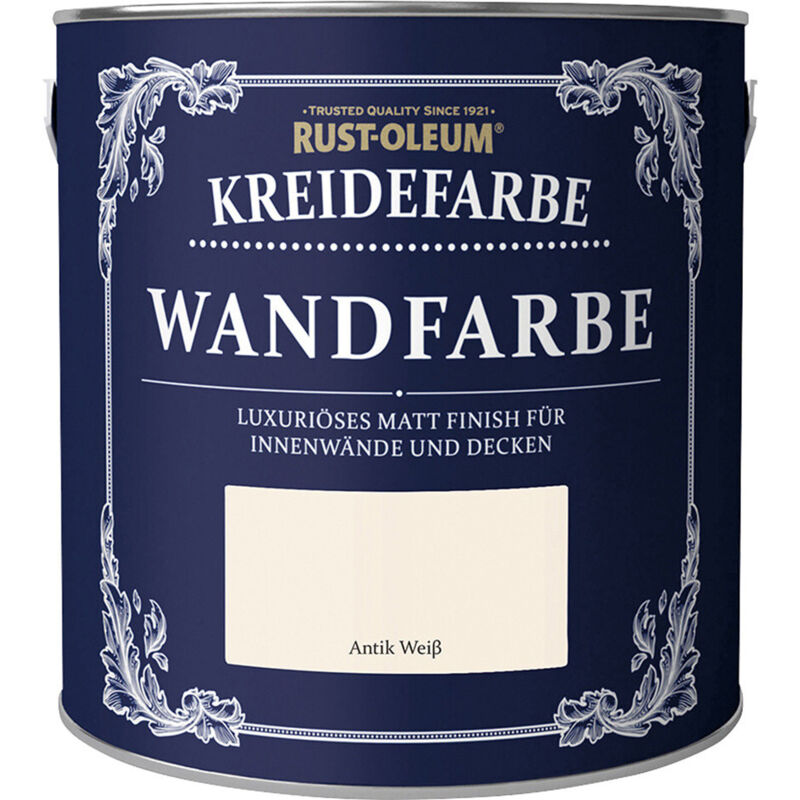 Rust-Oleum Kreidefarbe Wandfarbe 2,5 L antik weiß Kreidefarbe