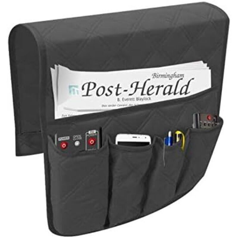 Rutschfester Armlehnen-Organizer mit 5 Taschen für Sofa, Aufbewahrungstasche, geeignet für Tablet, Telefon, Notizblock, Bücher, Zeitschriften,