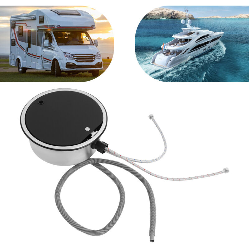 RV Kitchen Sink, RV Kitchen Sink with Folding Faucet, Stainless Steel RV Kitchen Sink