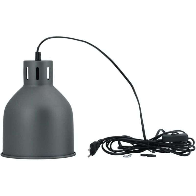 E27 saga Lampenschirm Grau, led Pflanzenlampe E27 Pflanzenleuchte, led Wachstumslampe, Anzuchtlampe Gemüse, Pflanzenlicht, Lampenschirm Anthrazit