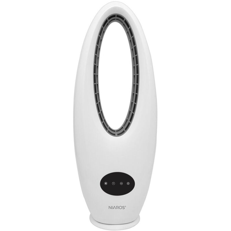 'Salboni' flügelloser Turmventilator mit Fernbedienung (45W AC 230V Motor) weiß