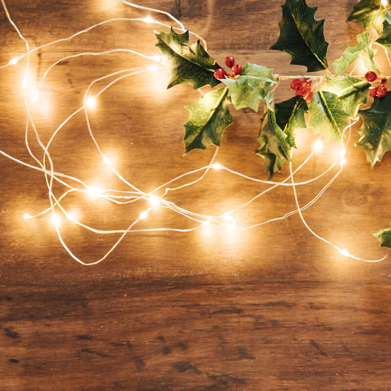 Salcar - 10m led Lichterkette Outdoor Indoor usb Kupferdraht Weihnachtsdeko, warmweiß