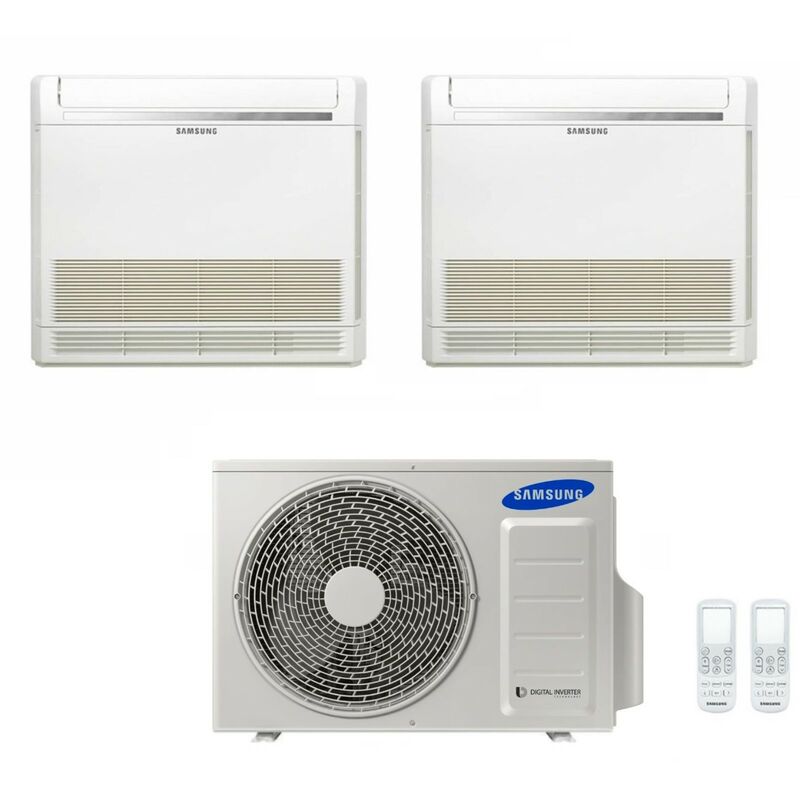 Dual Split Inverter Console 9+9 Klimagerät mit AJ040TXJ2KG/EU R-32 9000+9000 mit Fernbedienung im Lieferumfang - Neu - Samsung