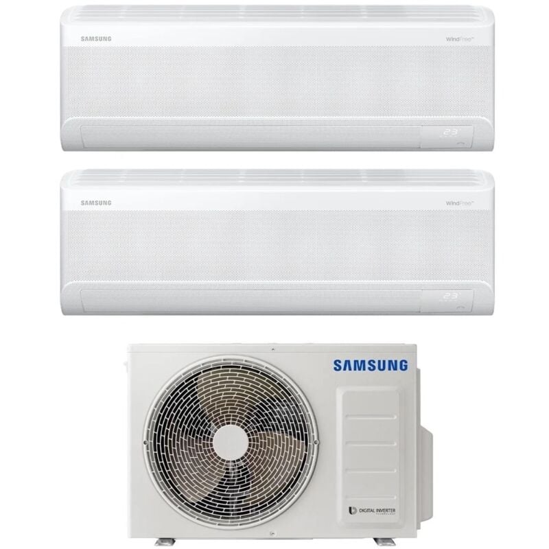 Samsung Windfree Elite Serie Dual Split Inverter Klimagerät 9000+12000 btu mit AJ040TXJ2KG/EU A++ Wi-Fi 9+12 R-32 - NEW