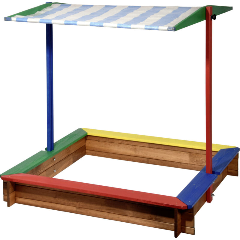Pflanzen Kölle - Dobar Sandkasten farbig mit Dach 120 x 120 x 120 cm Sandkasten