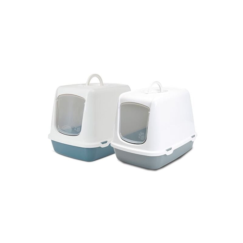 Oscar Katzenklo Oscar Katzentoilette OSCAR CATS BLAU UND WEISS