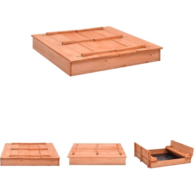 The Living Store - Sandkasten Tannenholz 95×90×15 cm - Sandkästen - Braun