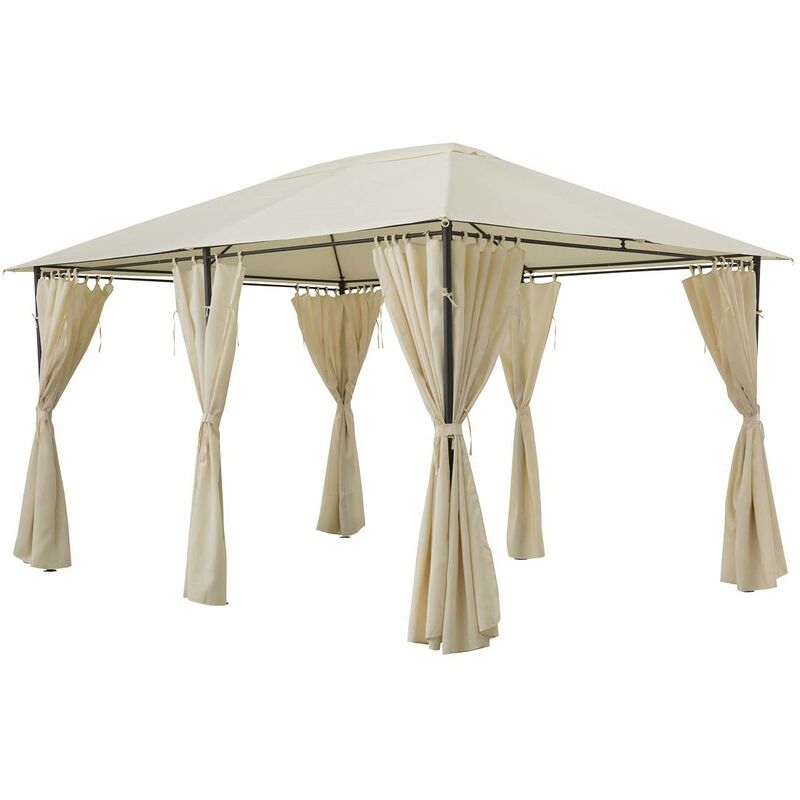 Hesperide - Gartenlauben-Vorhänge Santorini in Ecru - Für Santorini 4 × 3 m (6 Vorhänge) - Hespéride