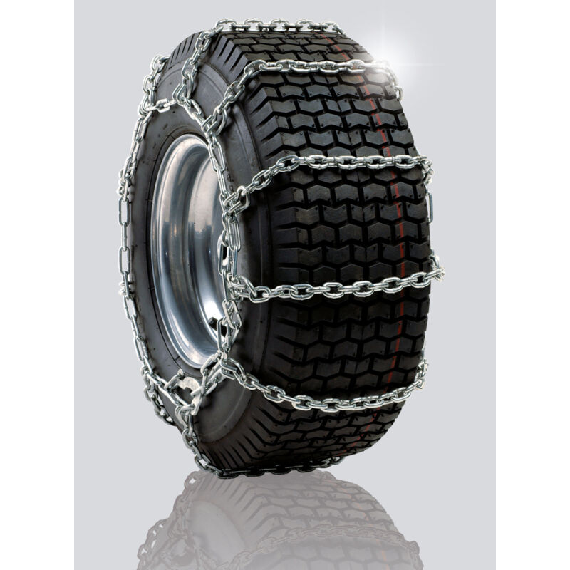 Paar Schneeketten Radreifen Rasentraktor 18x9.50-8