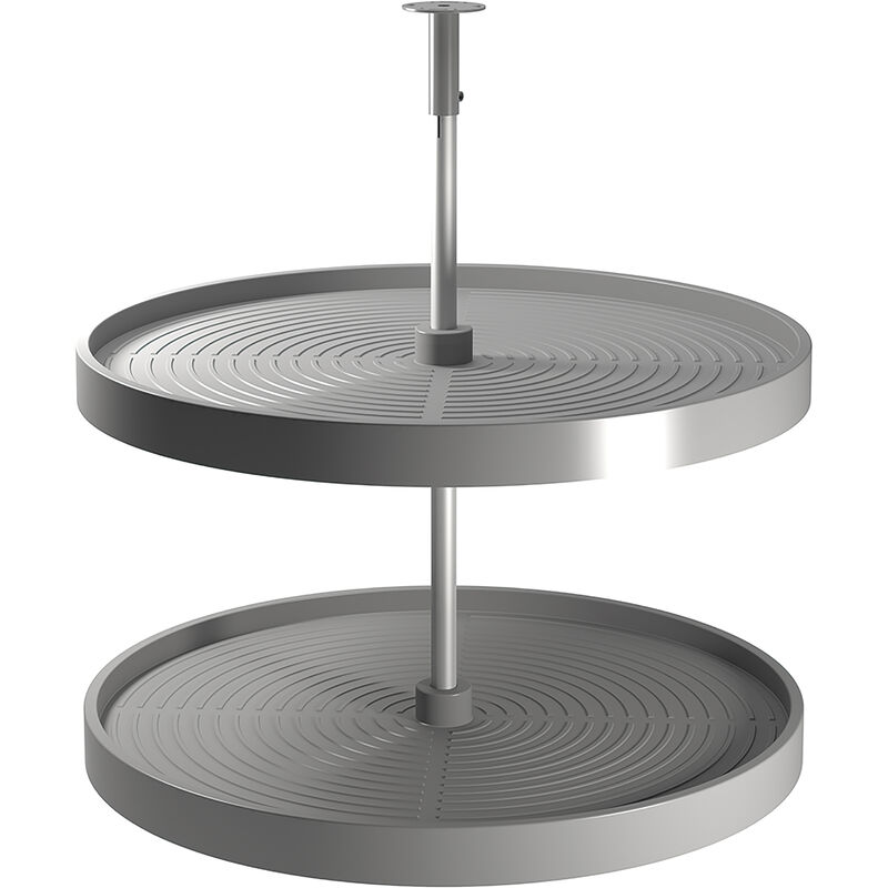 Lot runde Platten Shelvo für Küchenmöbel, für 800mm Modul, Kunststoff und Aluminium, Grau - Emuca
