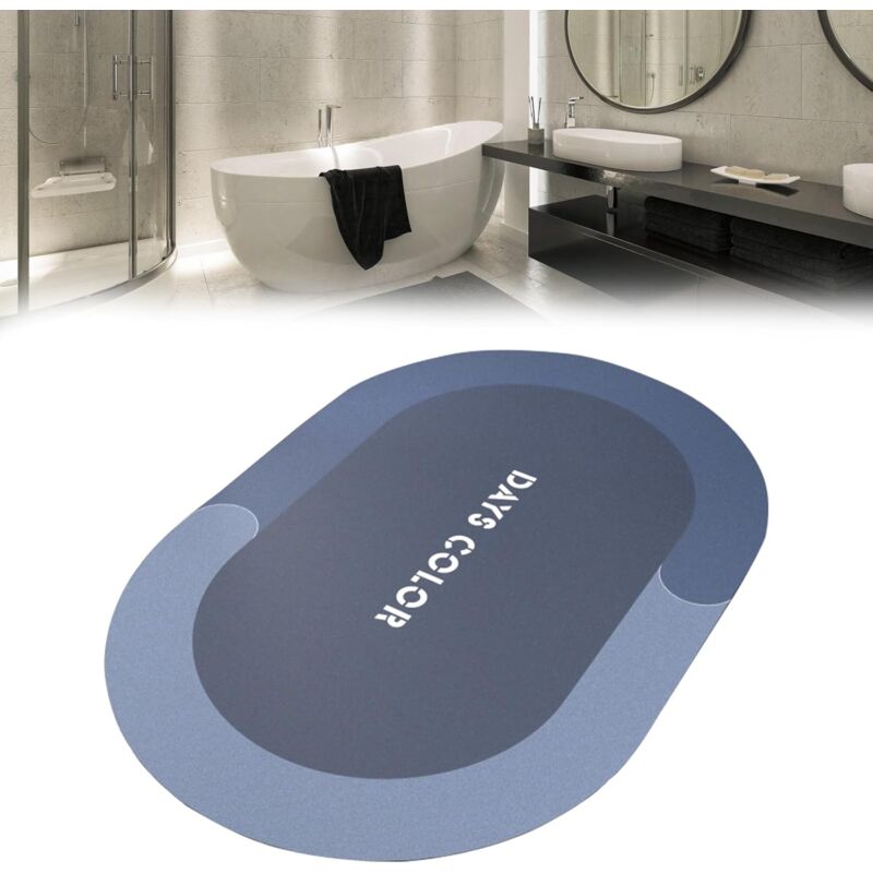 Saugfähige, rutschfeste Badematte, super saugfähige Badematte, Kieselgur-Badematte, rutschfeste Badematte, super saugfähige Bodenmatte für das