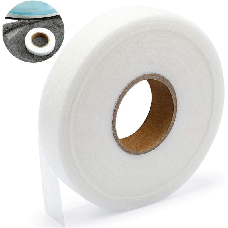 Saumband 64 Meter i Extra Stark i 25mm Breit i Bügelband für Bügeln i Bügelkleber Vorhänge Gardinen besser als nähen Saumvlies