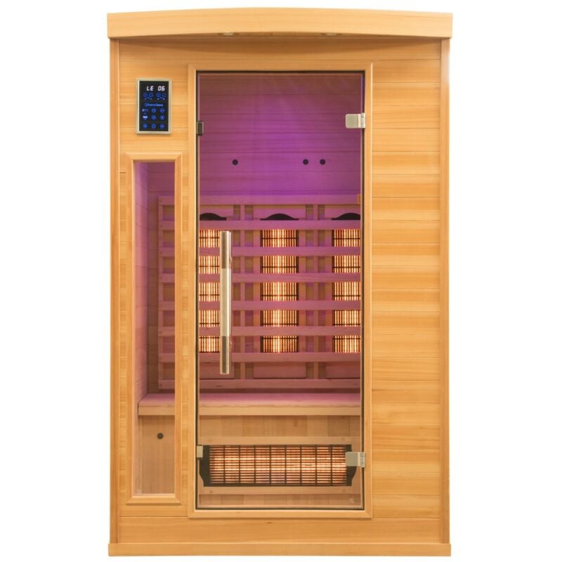 France Sauna - Infrarotsauna Apollon Quarz 2 Plätze - 120x123x190 cm - Frankreich Sauna - Epicea Kanada