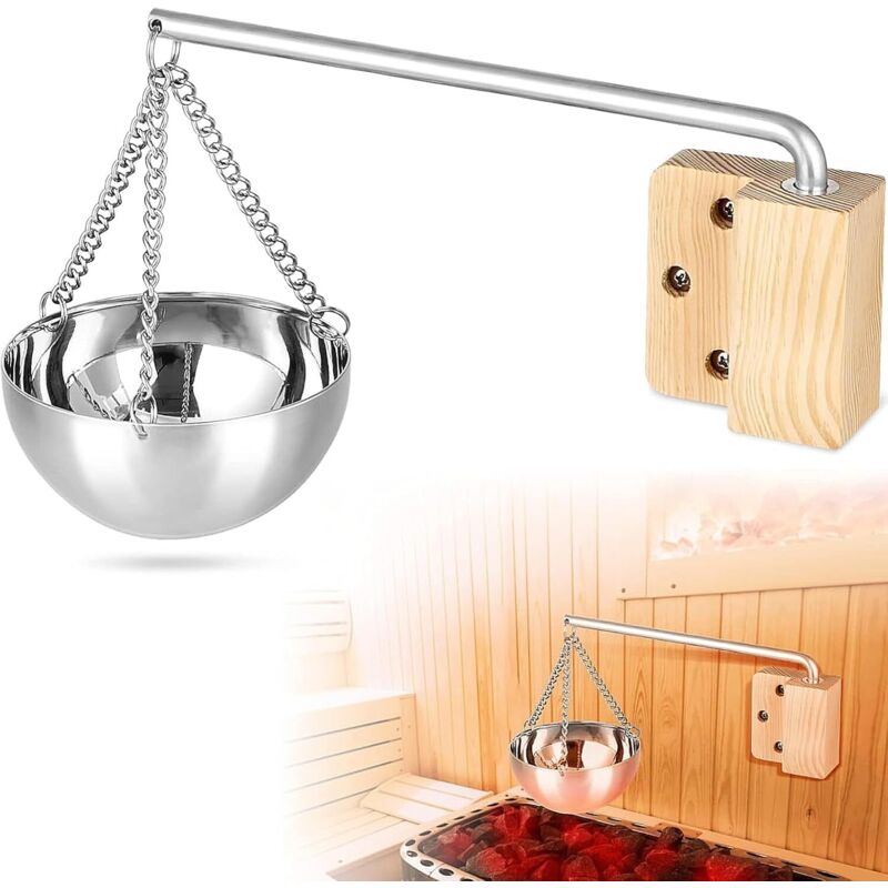 Sauna-Aromaschale, 350 ml, Edelstahl, Kupfer, Sauna-Zubehör, für Heimsauna und Spa