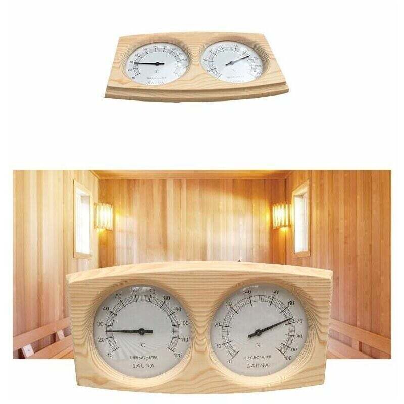 Sauna-Thermohygrometer, Hygrometer, Holzthermometer, Saunazubehör, einzigartiges Tisch-Sauna-Feuchtigkeitsthermometer, von DEBUNS
