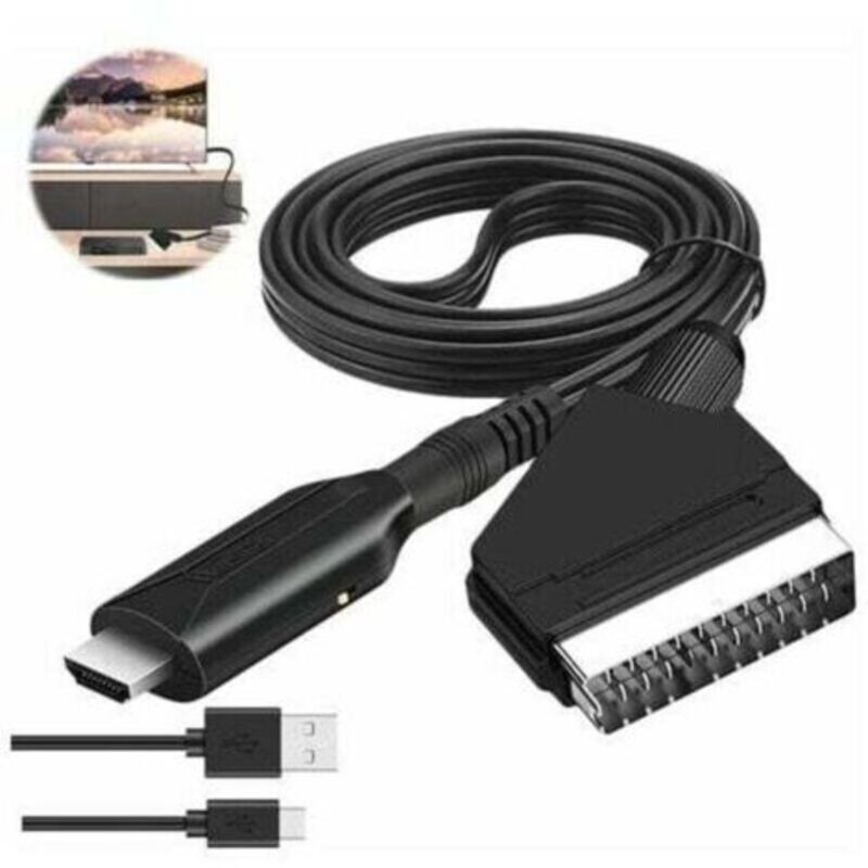 SCART-zu-HDMI-Audio-Video-Adapter für HDTV/DVD/Set-Top-Box/PS3/PAL/NTSC – Starlight Converter THSINDE