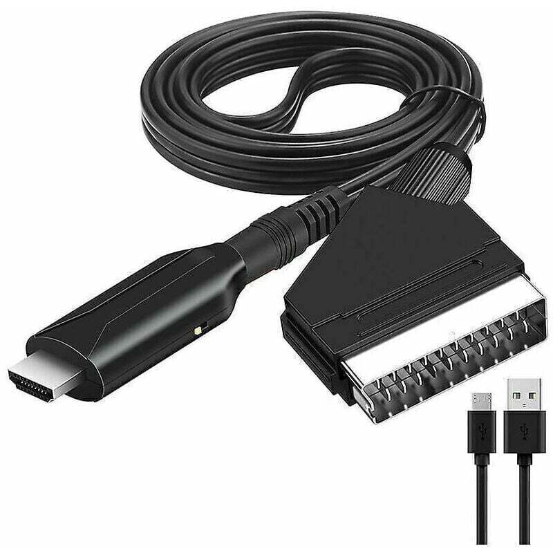 SCART-zu-HDMI-Konverter, Audio-/Video-Adapter für HDTV/DVD/Decoder/PS3/PAL/NTSC Starlight...