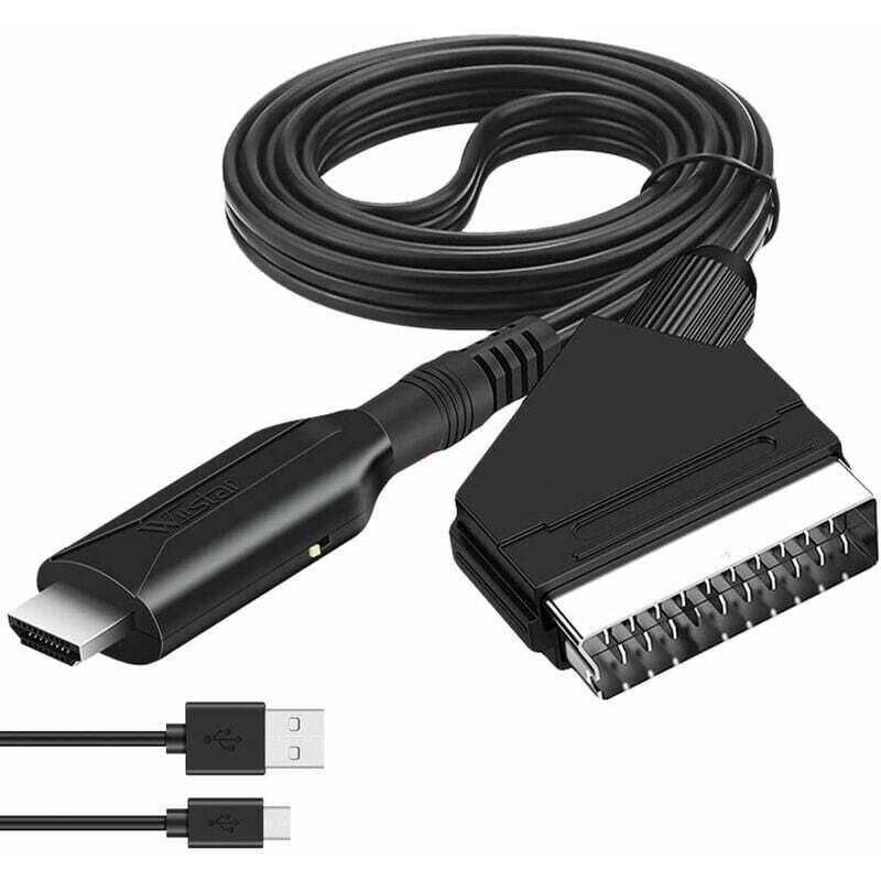 Scart-zu-HDMI-Konverter für HDTV/DVD/Set-Top-Box/PS3/PAL/NTSC – Starlight Audio-Video-Adapter - Ahlsen