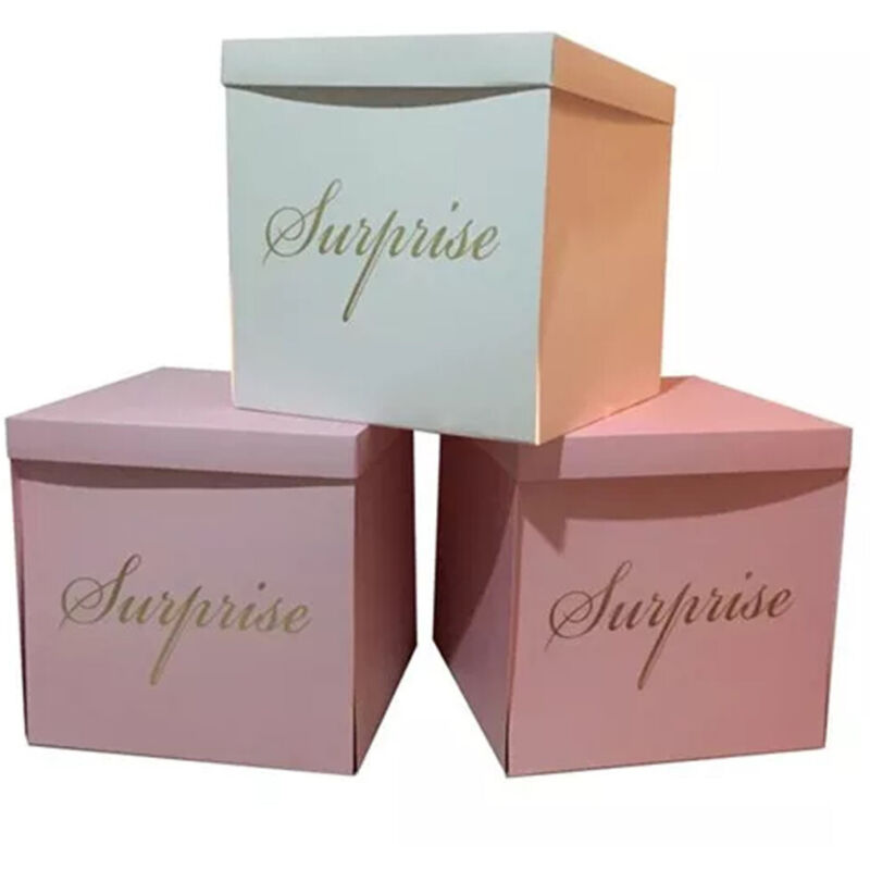 Trade Shop Traesio - Trade Shop - überraschungsbox 50X50X50CM zufällige farbe mystery box golddruck überraschung -