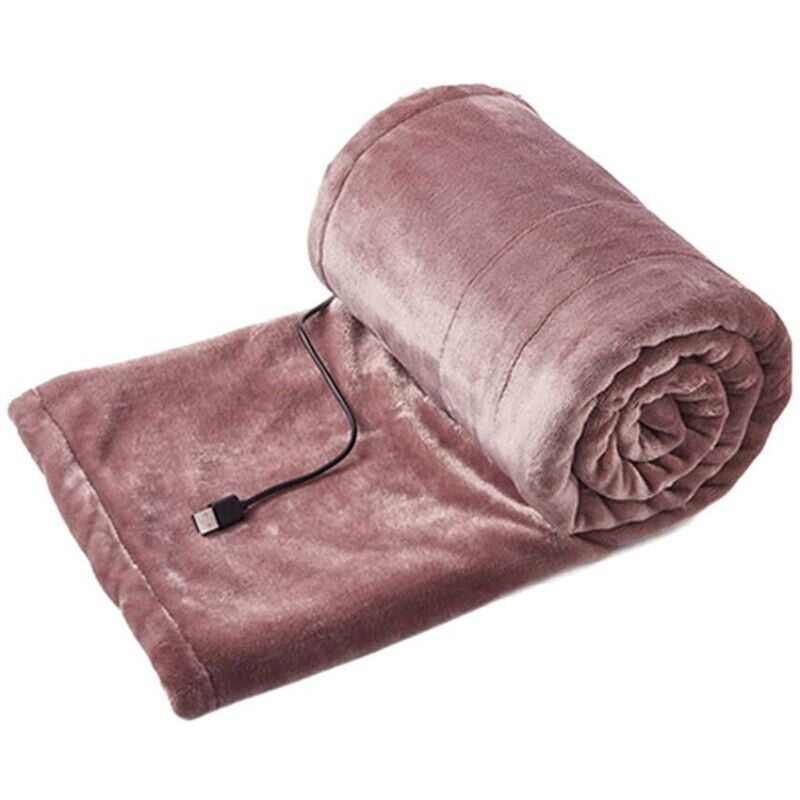 Schal-Heizdecke, USB-betrieben und kabellos, waschbar, mit 3 Temperatureinstellungen, elektrische Heizdecke, Pink