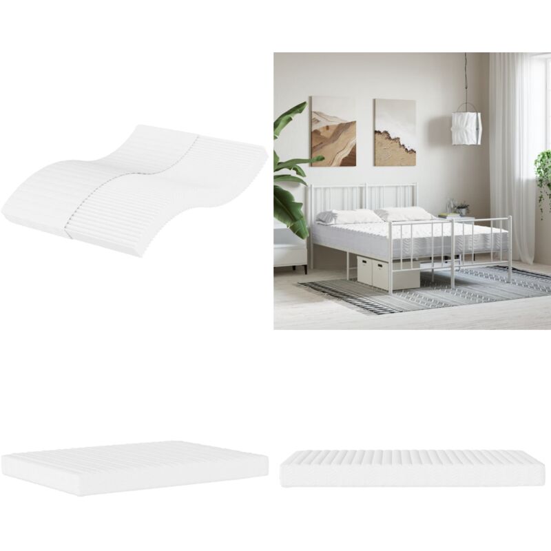 Schaumstoffmatratze Weiß 120x200 cm Härtegrad H2 H3 - Schaumstoffmatratze - Matratze - Doppelbettmatratze - Matratze Weiß - Liegekomfort - Home &