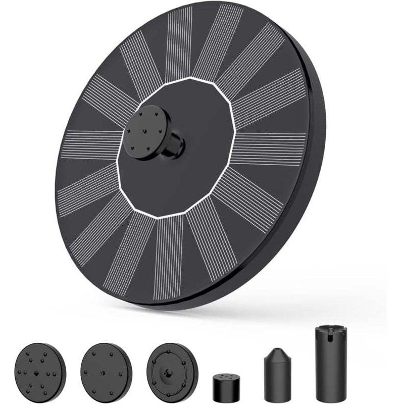 XVX - Solarbrunnen – 1 w Solarpanel-Teichpumpe – Schwimmende Solarpumpe für Garten, Hof, Teich, Vogelbad und Aquarium