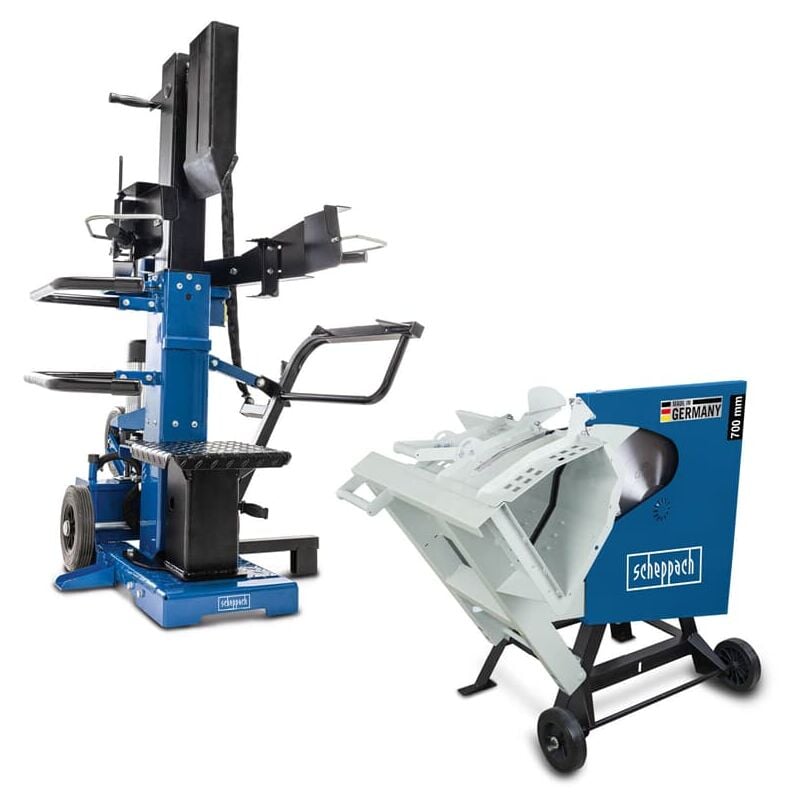 Scheppach Holzspalter Compact 15T stehend 400V 3500W+ Wippkreissäge HS720