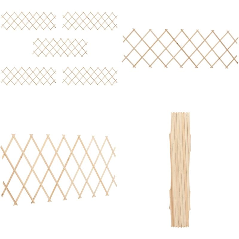 Scherenzaun 5 Stk. Tannenholz 180x60 cm - Holz Zaun - Gartenzaun - Holzzaun - Tannenholz Zaun - Rankgitter - Home & Living