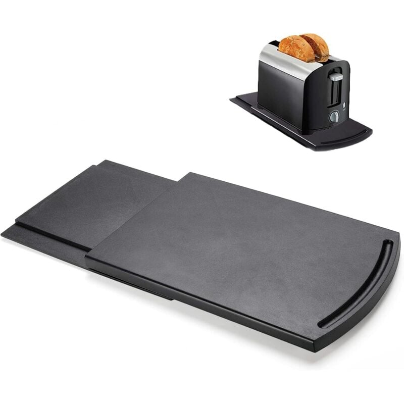 Schiebetablett für Küchengeräte, 30 cm lange Tablettmatte für Kaffeemaschinen, bewegliche Rutsche für Arbeitsplatten-Kaffeemaschinen für kleine