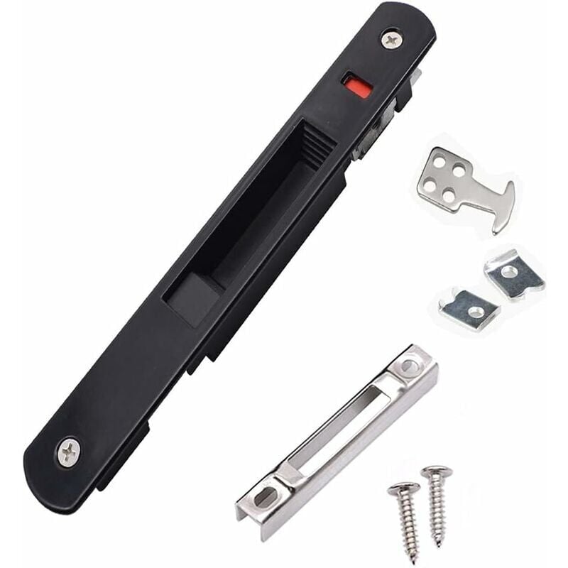 Alovez - Schiebetür-Fenster-Hakenschloss Schiebetürschloss, Haushalts-Edelstahl-Glas-Schiebetür-Fenster-Einzelschloss-Hardware-Beschläge 13Thirteen