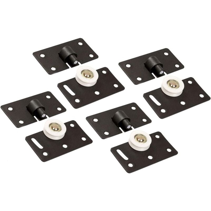 Dolaso - Schiebetürrolle, 30 mm Nylon-Lenkrolle, robuste Türläufer, Speed-Track-Board-Kits für Möbel, Kleiderschrank, Kleiderschrank (4 Paar)