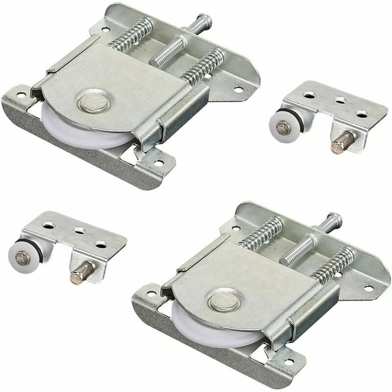 Schiebetürrollen für Kleiderschränke, Schiebetürteile für Kleiderschränke, Räder, Laufschienen, Führungsschienen für Kleiderschränke (2 Stück)
