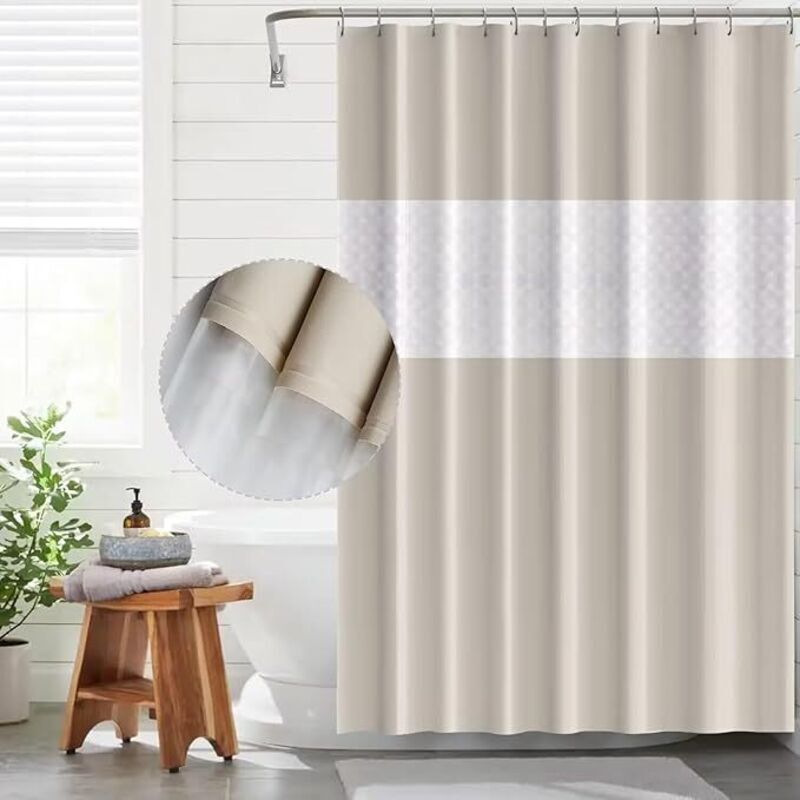 Schimmelresistenter und wasserdichter Duschvorhang, Badezimmer-Duschvorhang, 180 x 180 cm
